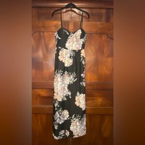 BAND OF GYPSIES Black Floral Corset Dress Size M